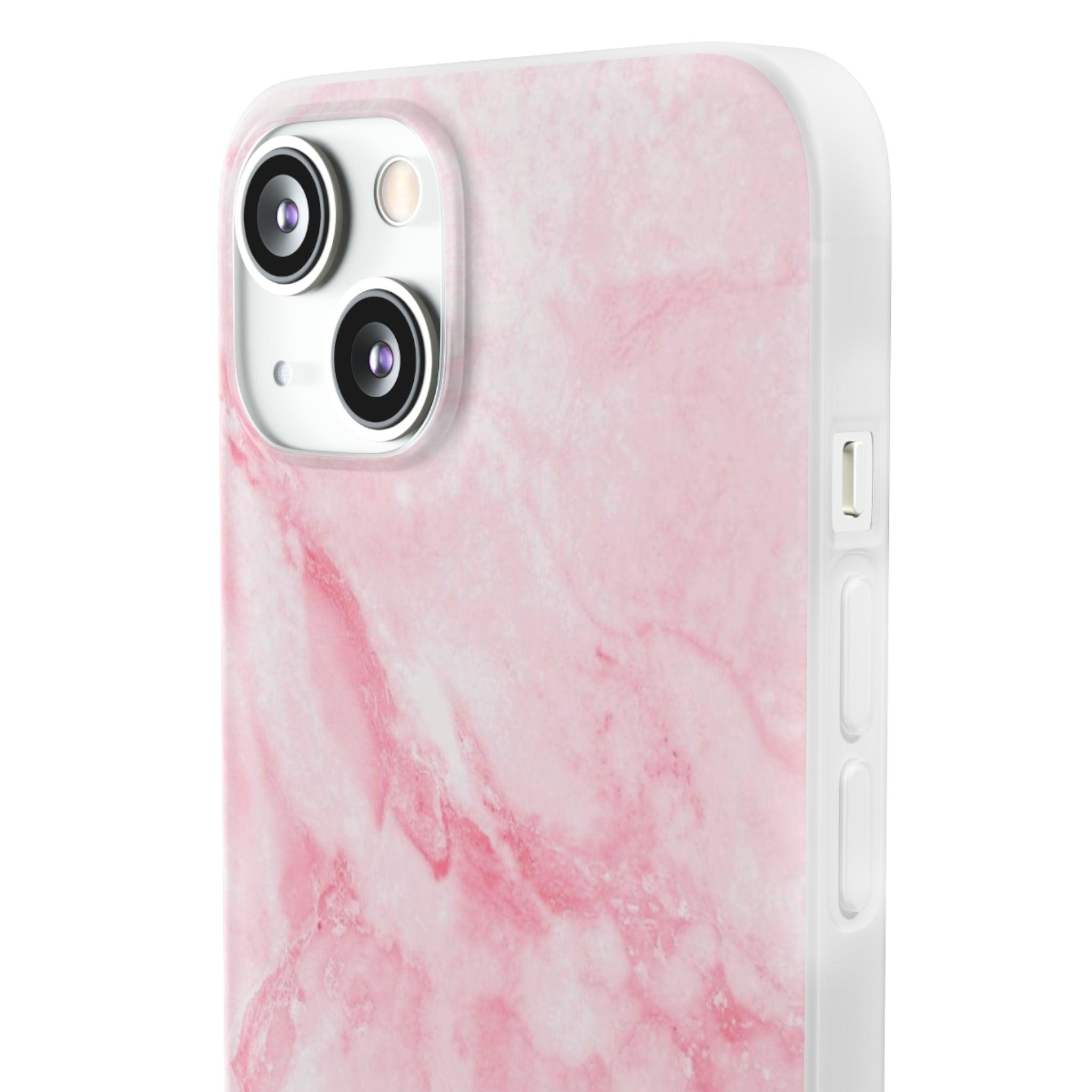 White Pink Marble Slim - PrettyKase