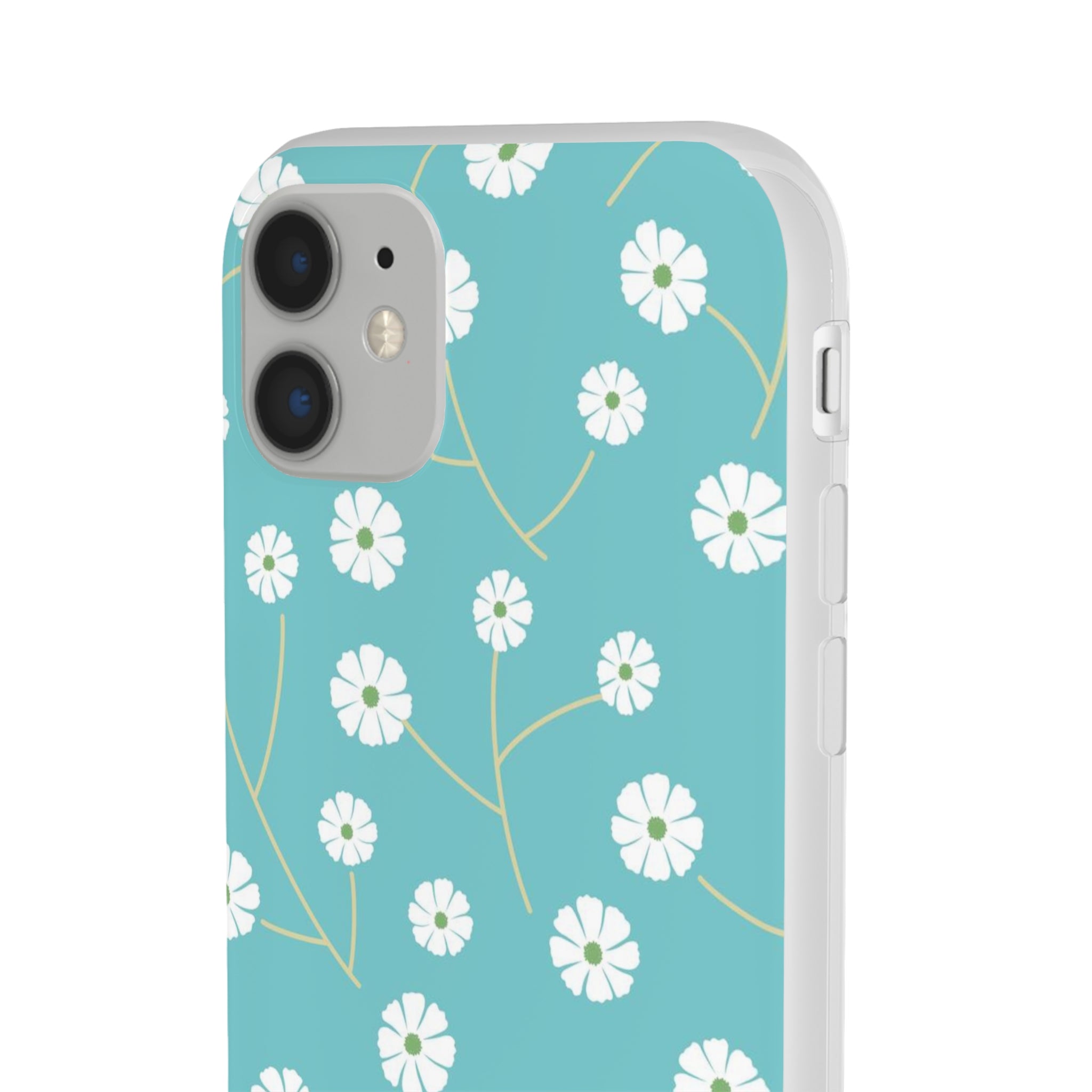 Teal and White Rose Slim