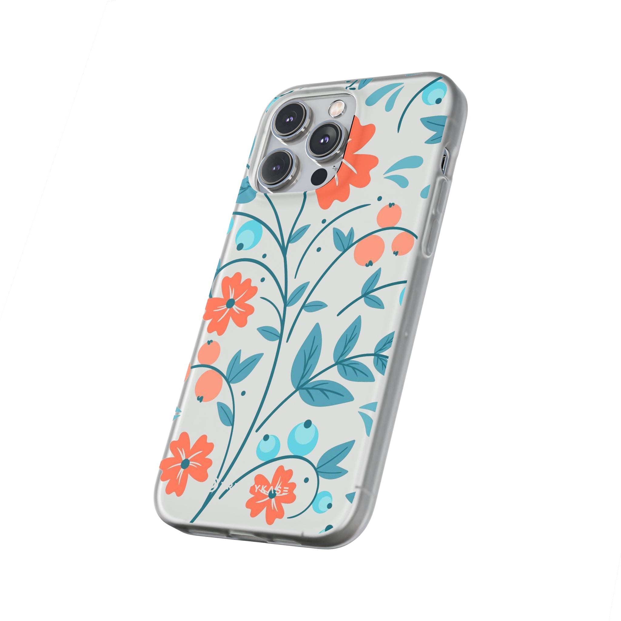 Slim floral pêche clair