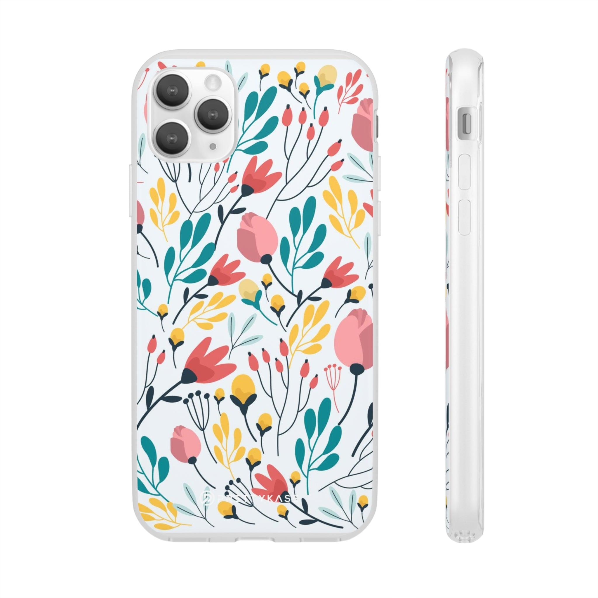 White Colorfull Flower Slim - PrettyKase