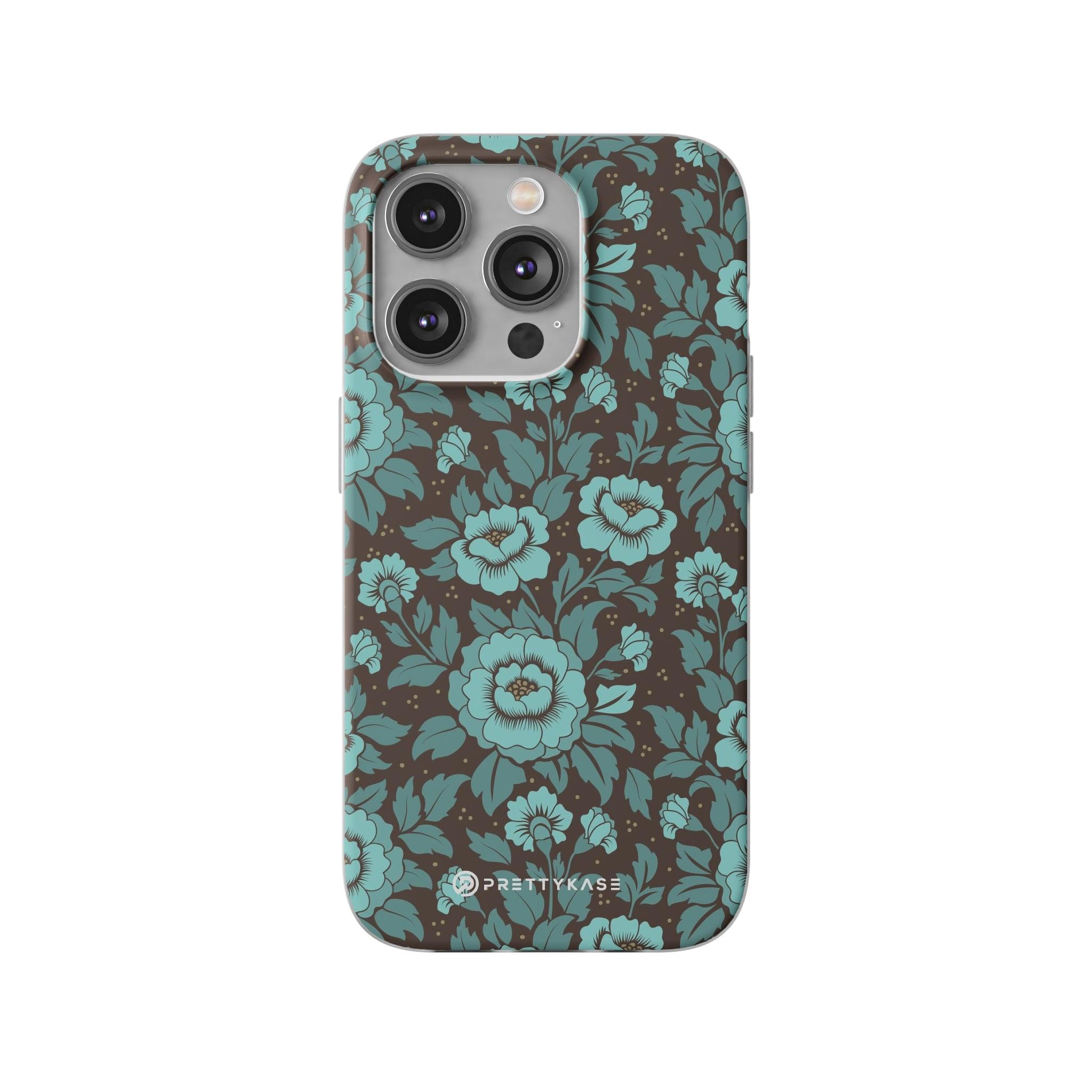 Turquoise floral Slim - PrettyKase