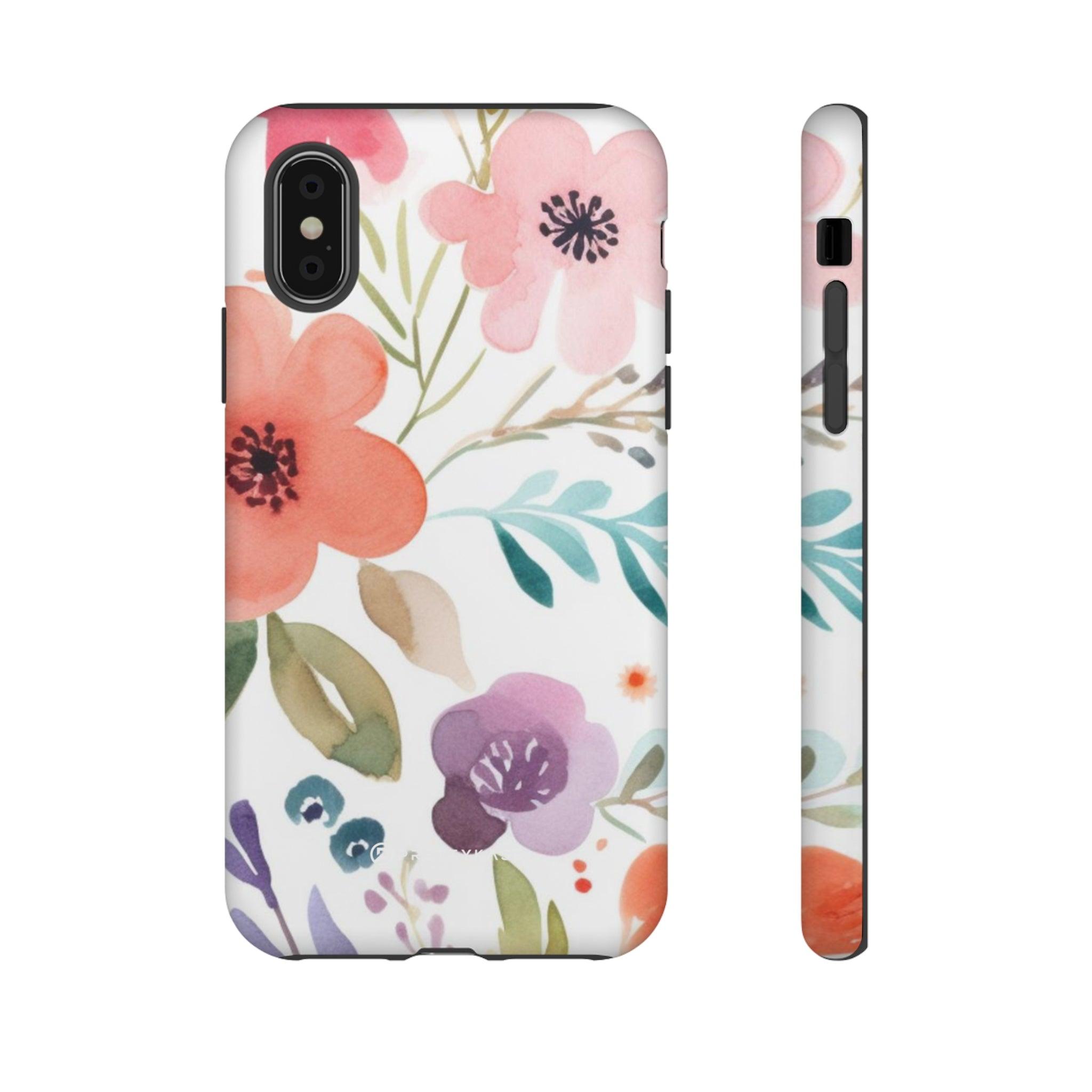 Pink Blue Flower Pattern - PrettyKase