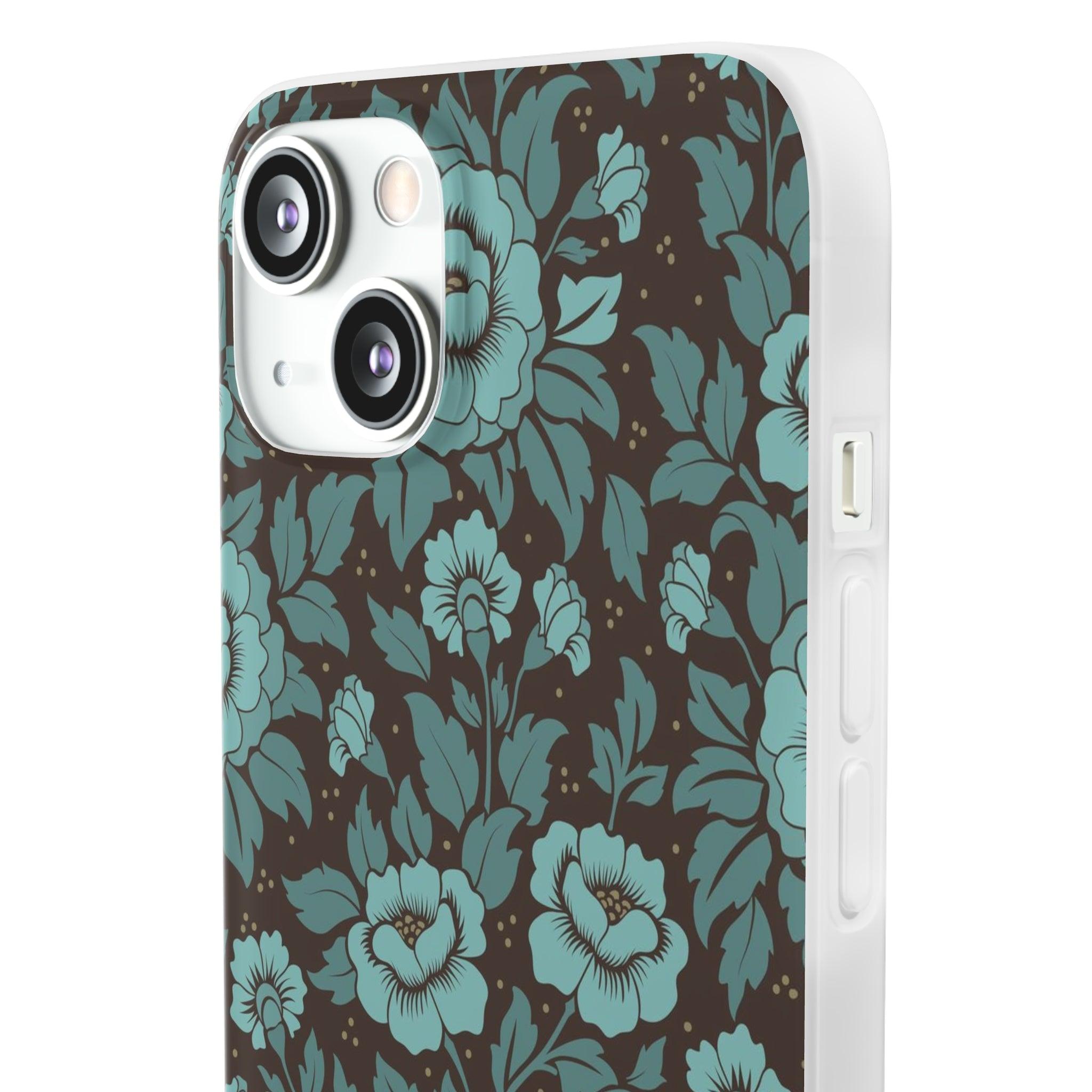 Turquoise floral Slim - PrettyKase