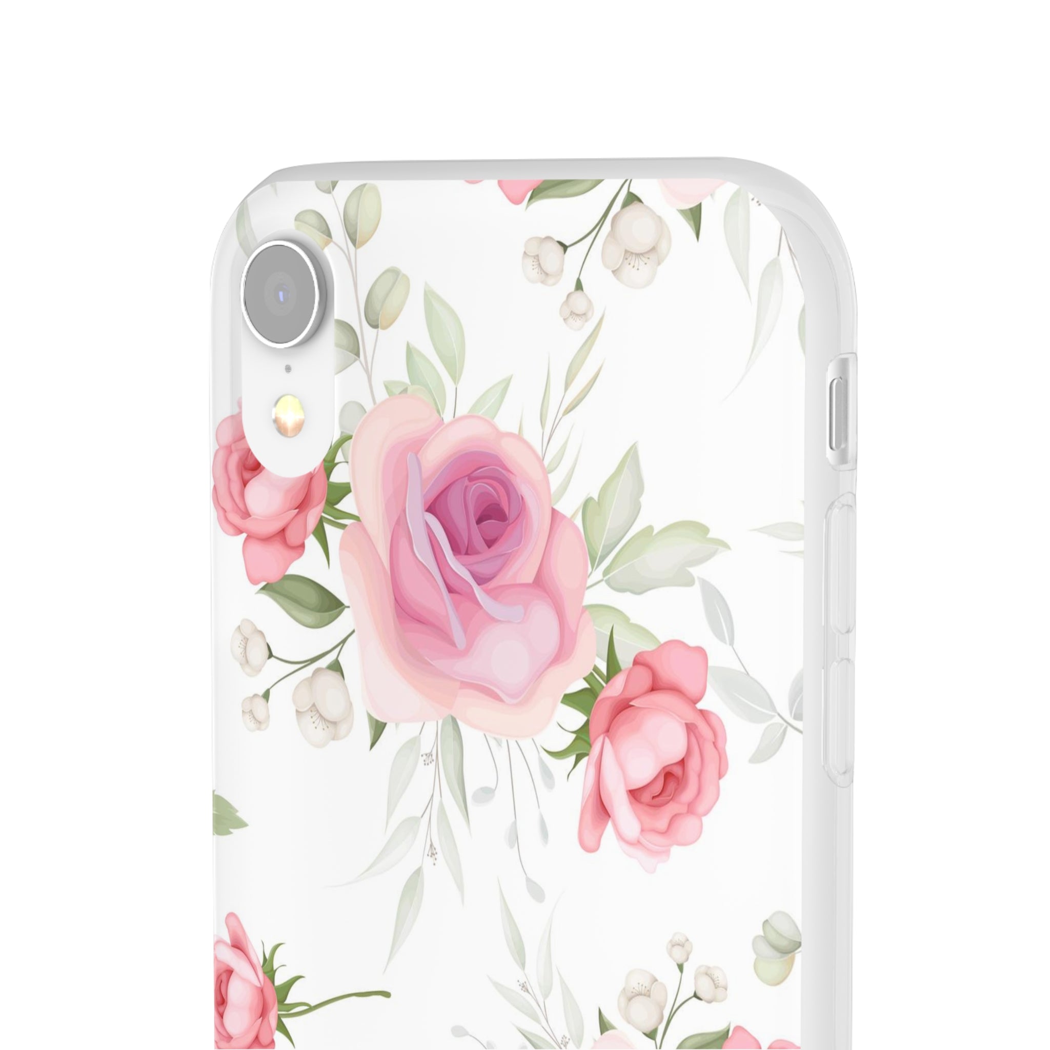 Slim floral blanc et rose