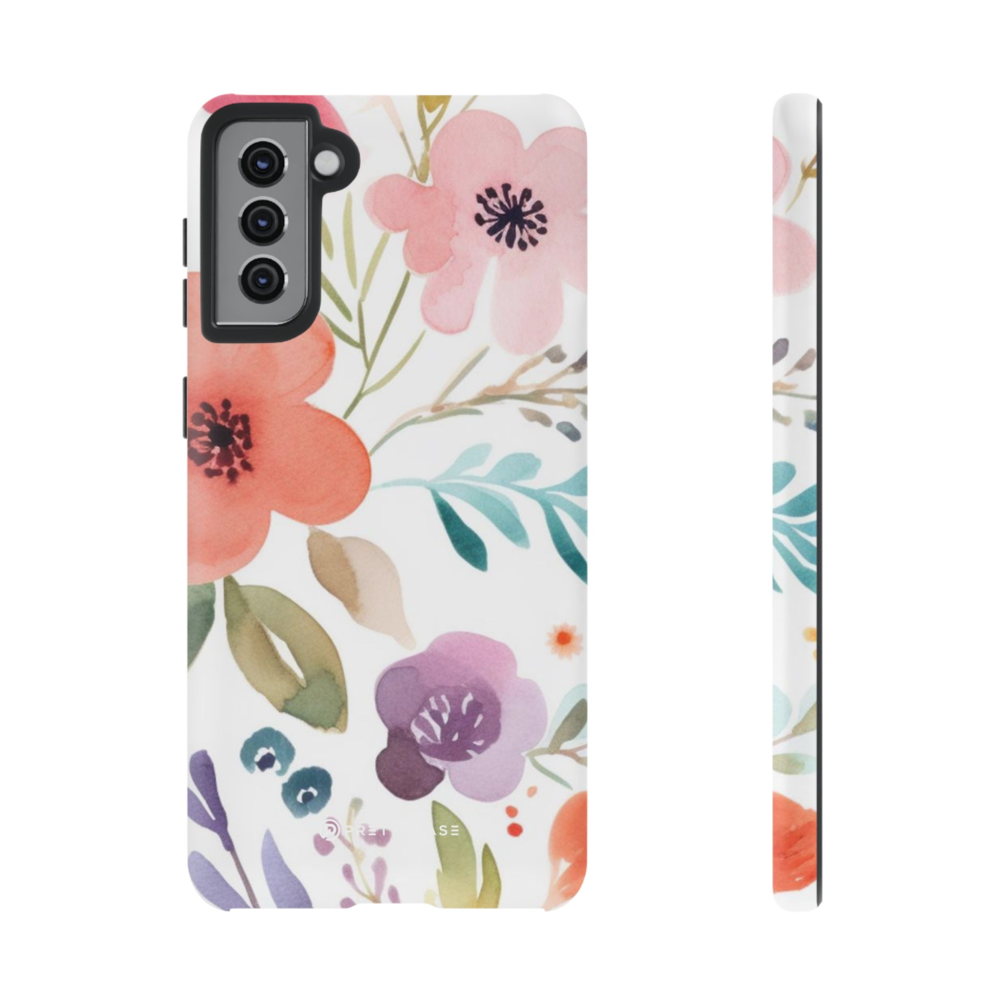 Motif de fleurs bleu rose