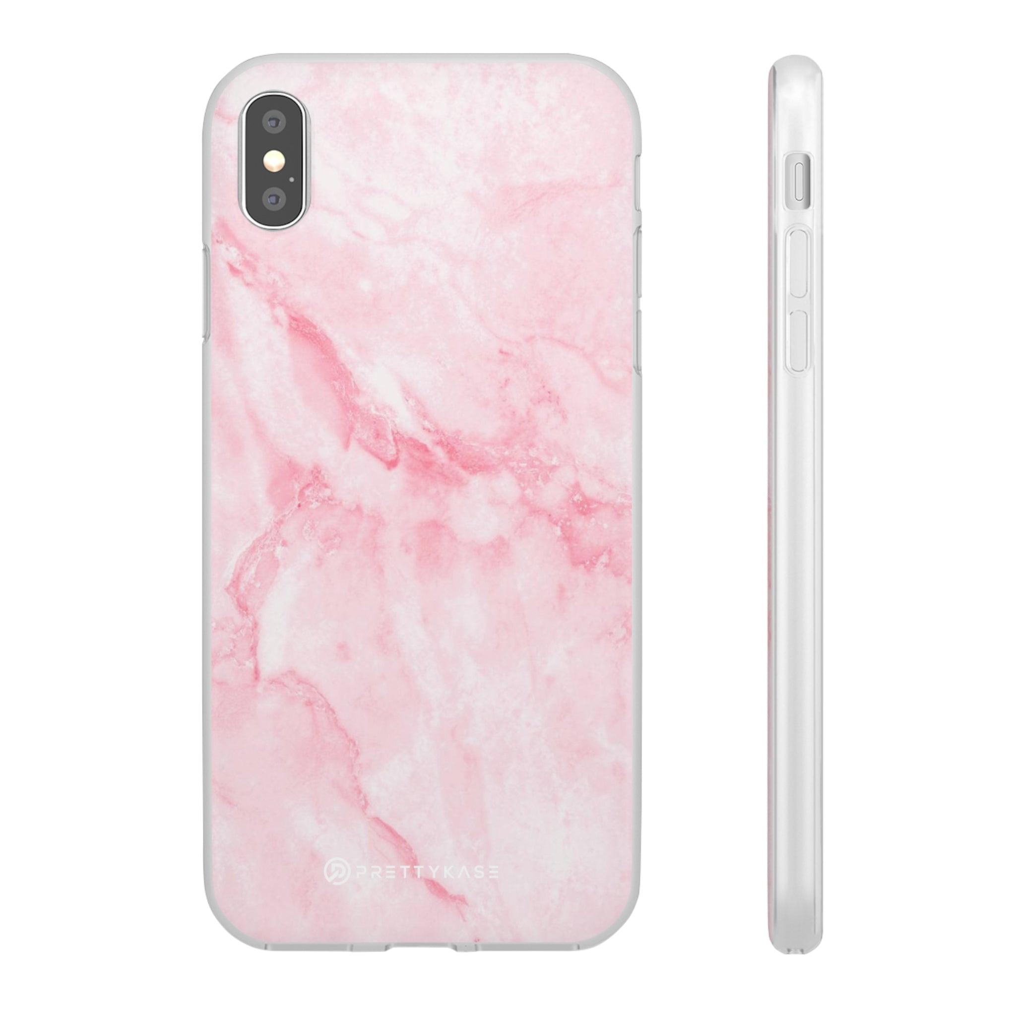 White Pink Marble Slim - PrettyKase