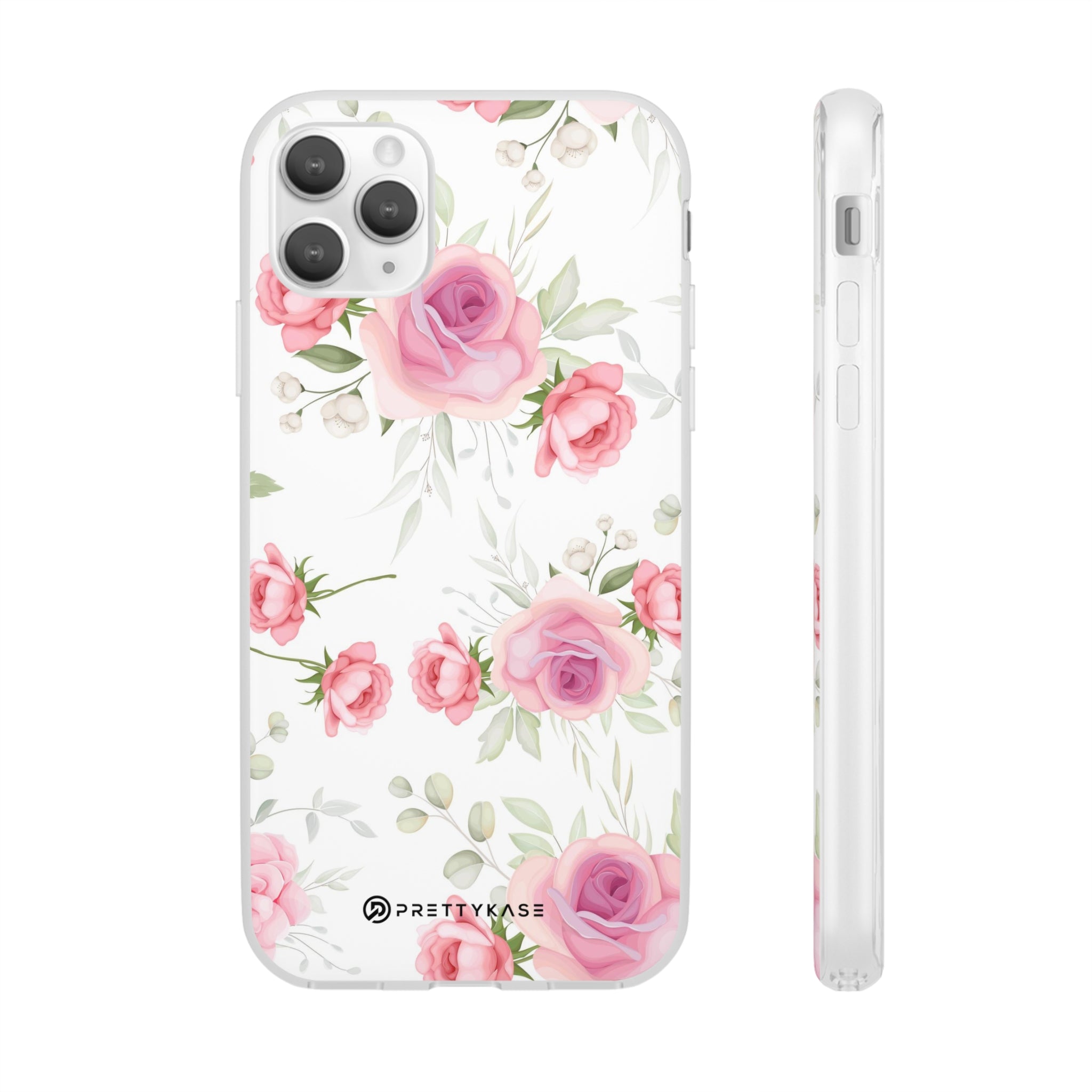 Slim floral blanc et rose