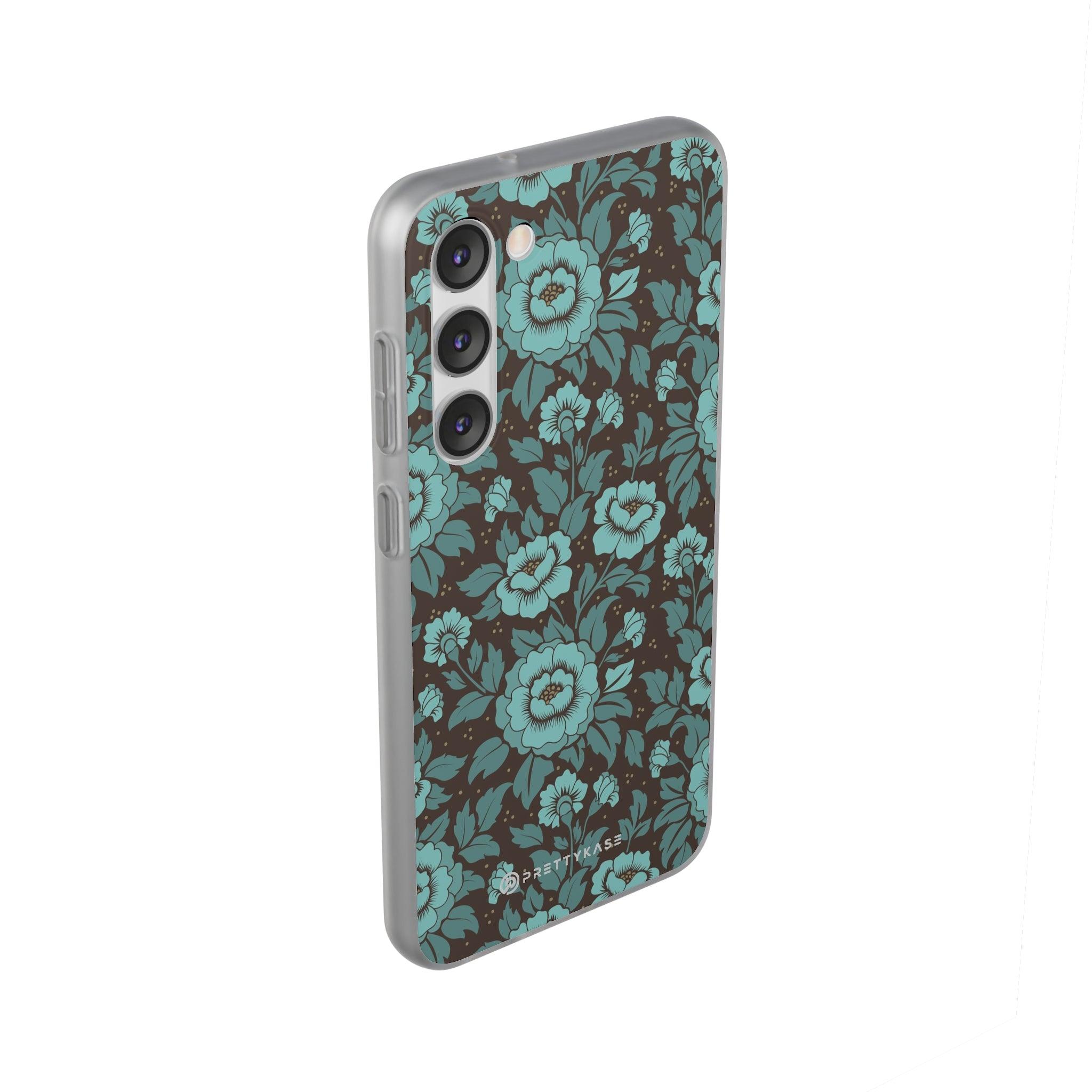 Turquoise floral Slim - PrettyKase