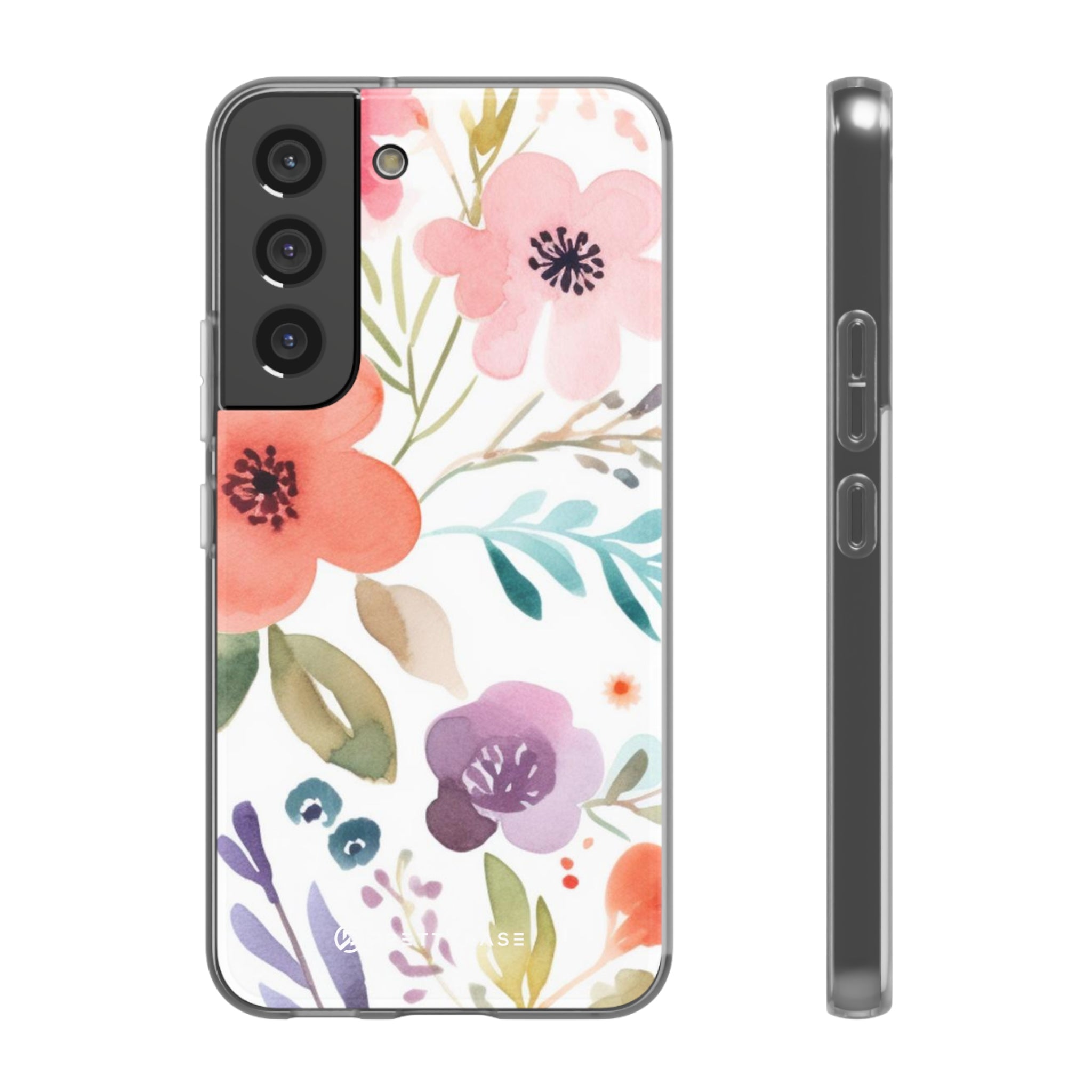 Pink Blue Flower Pattern Slim