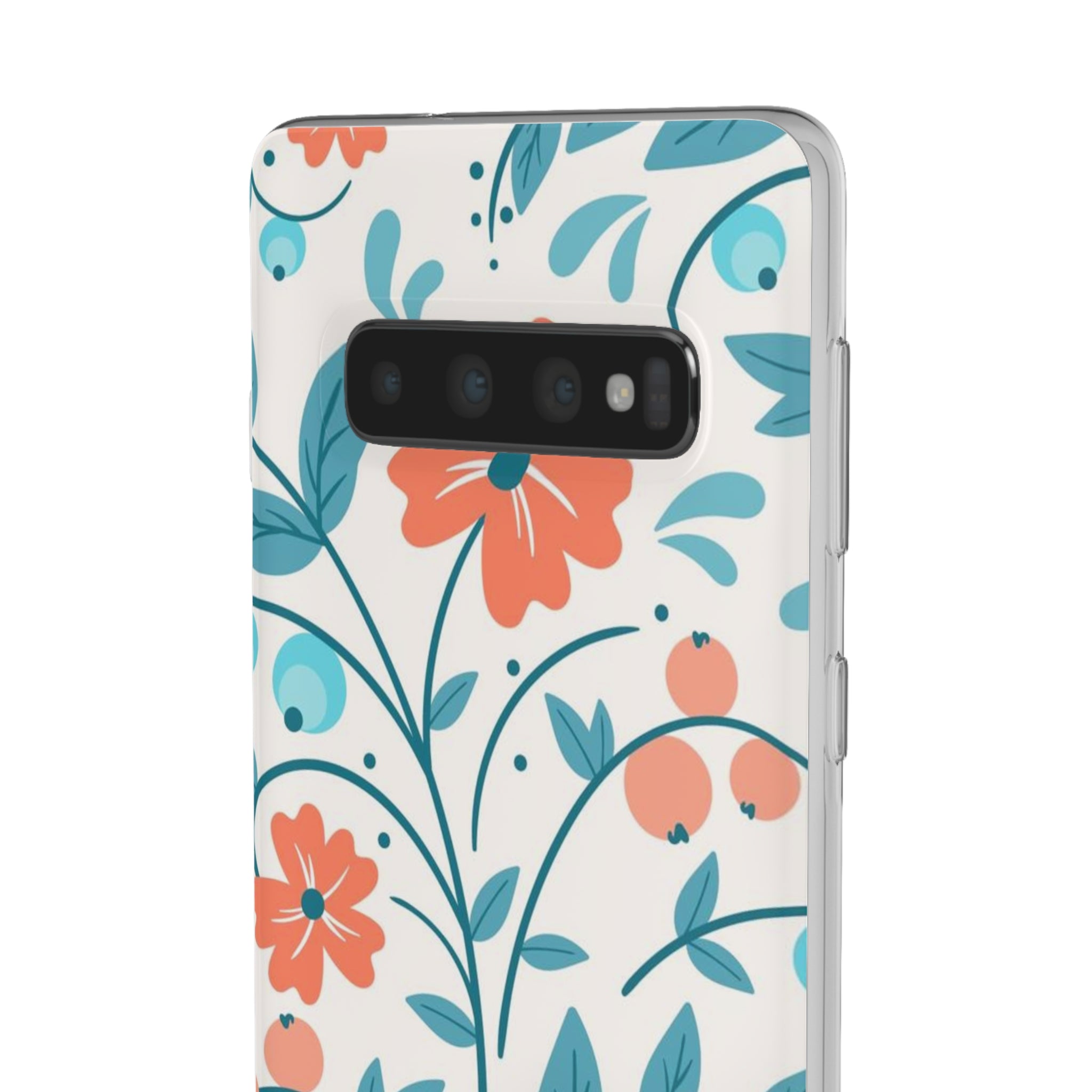 Slim floral pêche clair