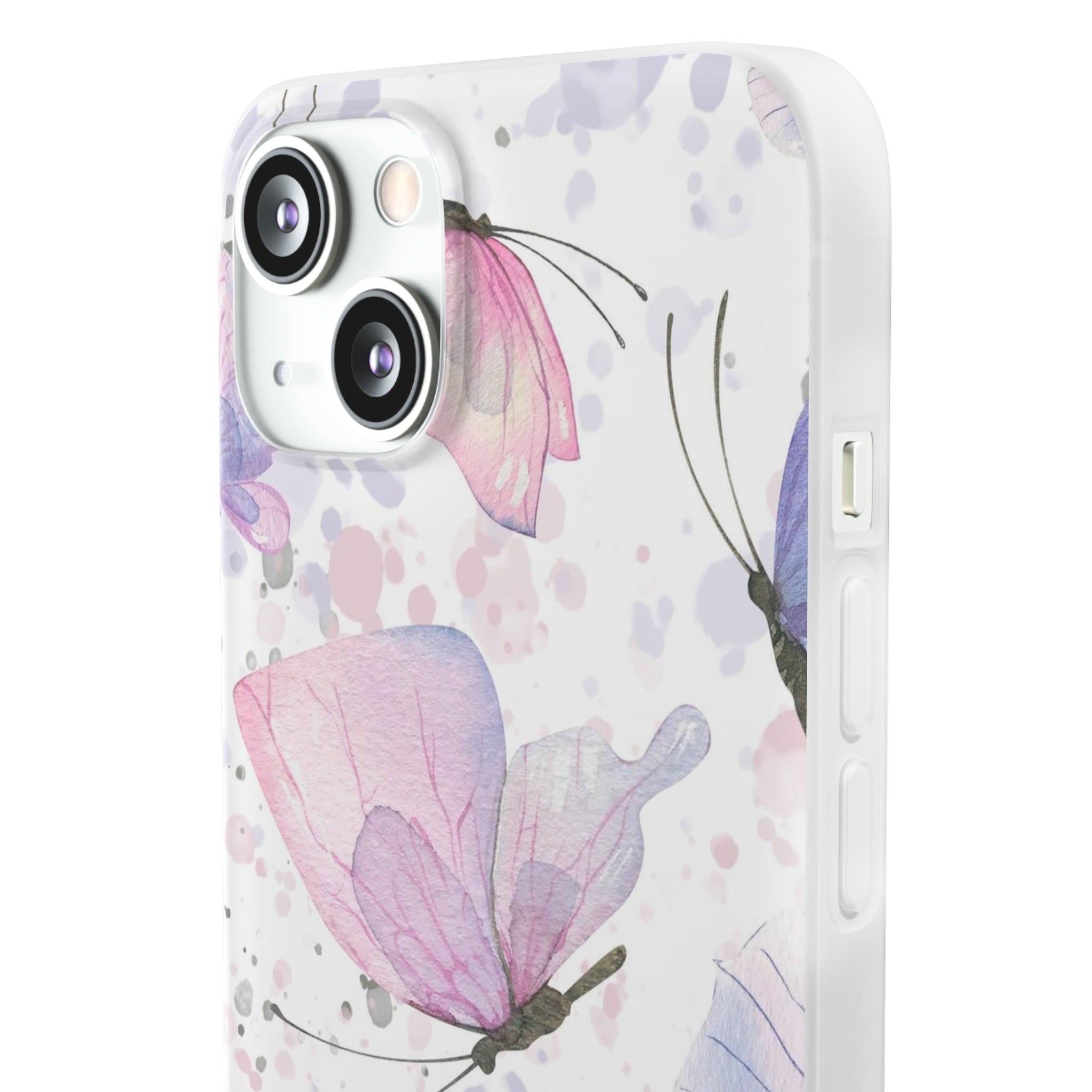 Pink Lilac Butterflies Slim - PrettyKase