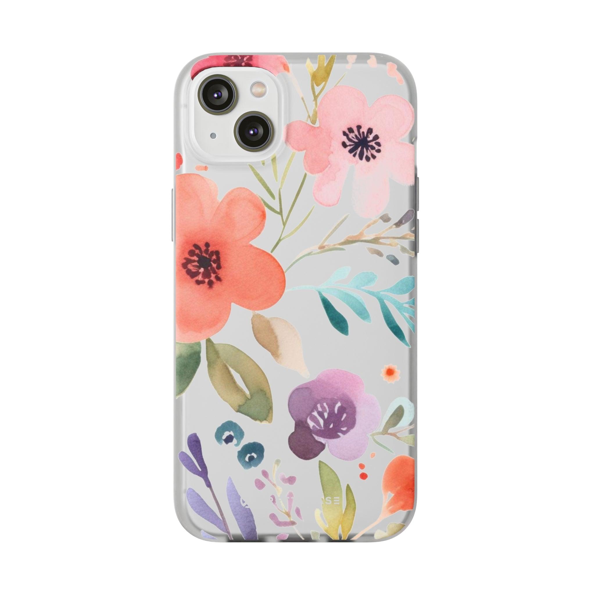 Pink Blue Flower Pattern Slim - PrettyKase