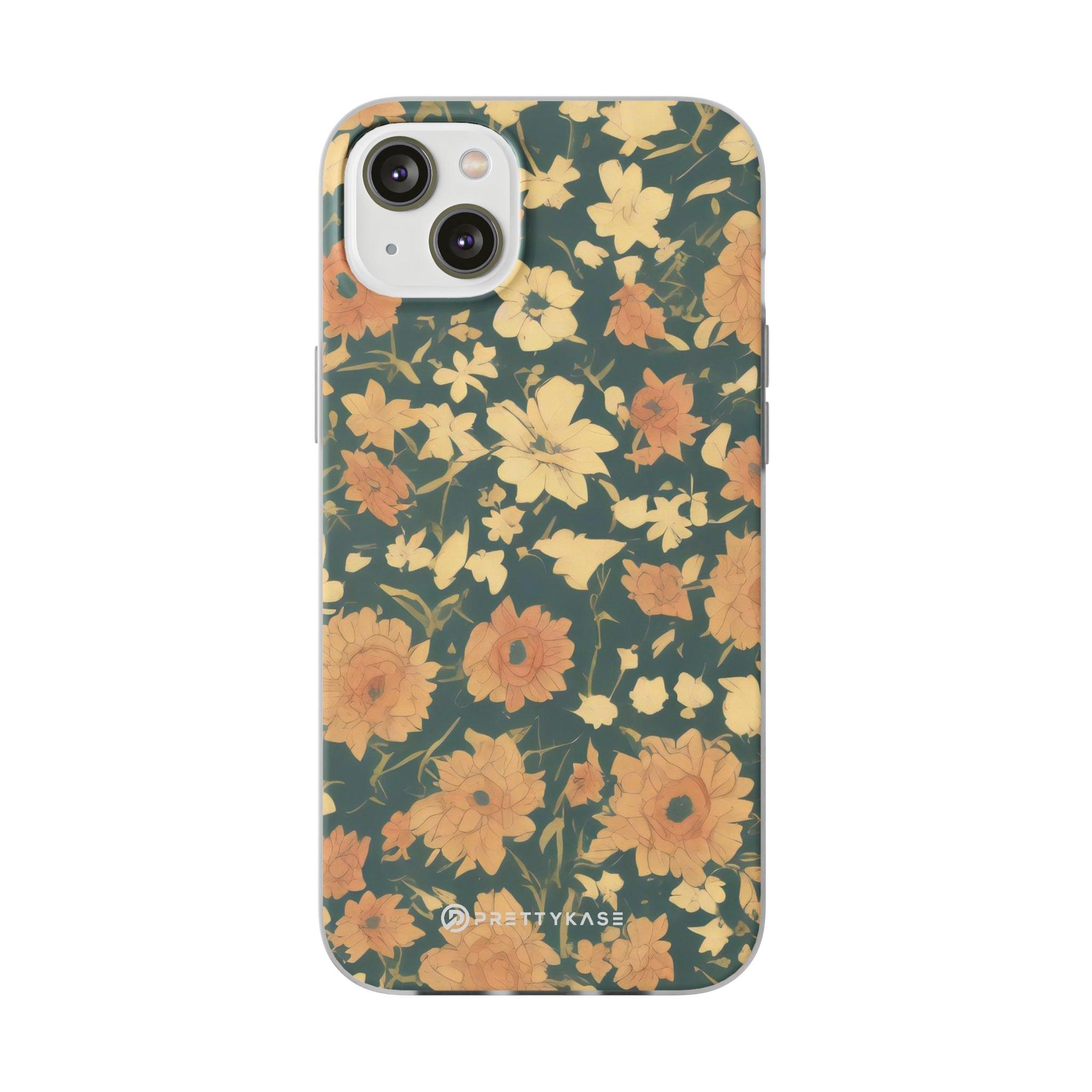 Olive Green Floral Slim - PrettyKase