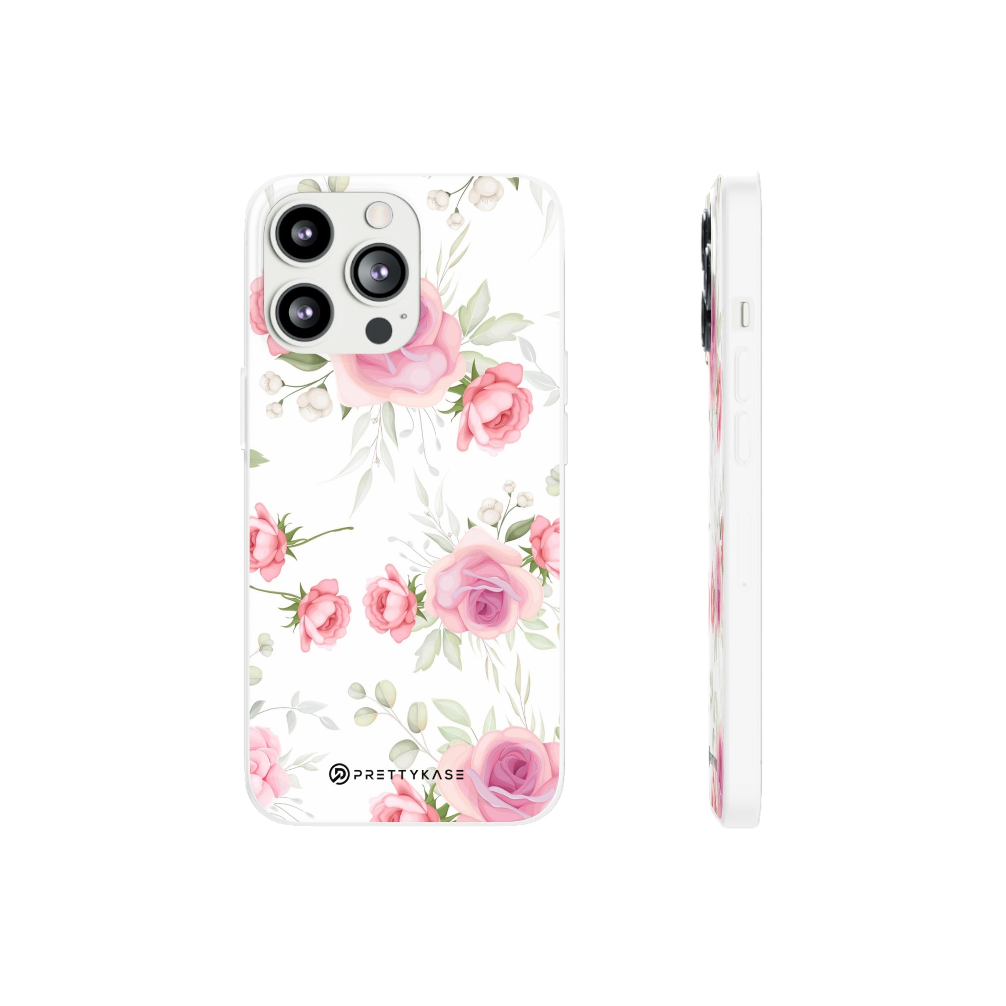 Slim floral blanc et rose