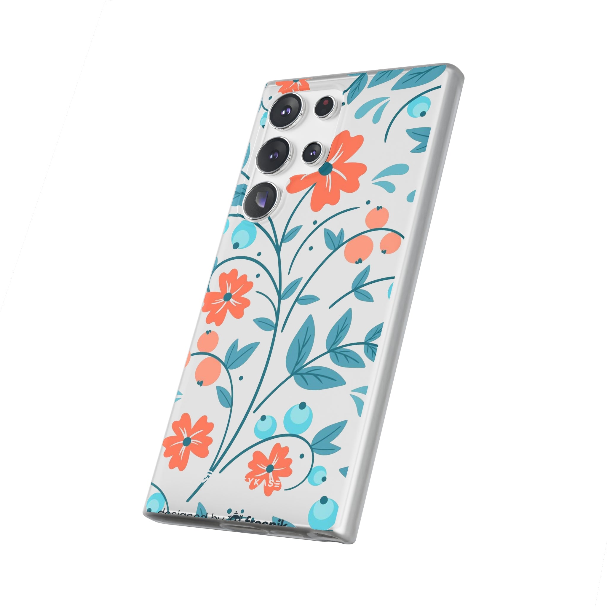 Slim floral pêche clair