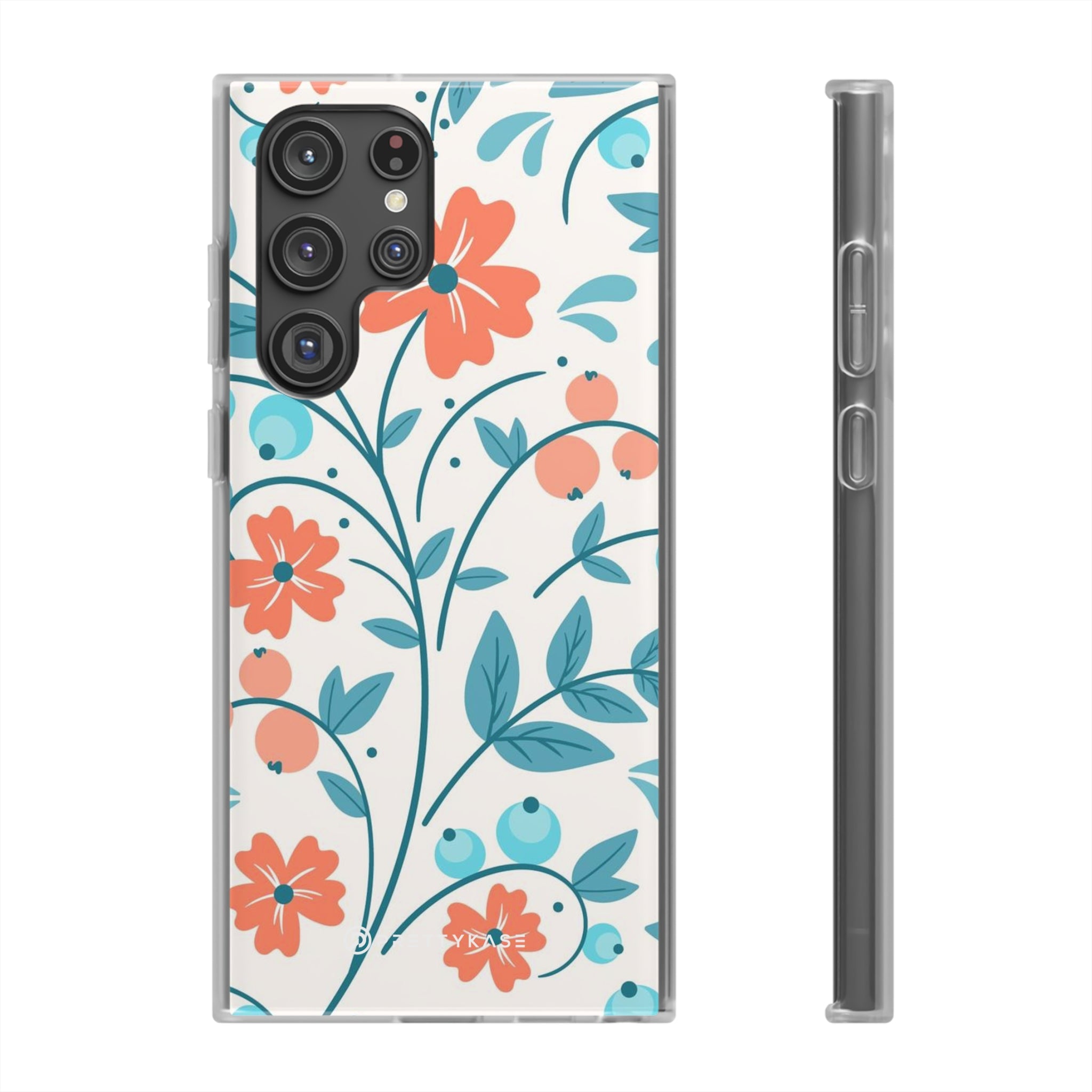 Slim floral pêche clair