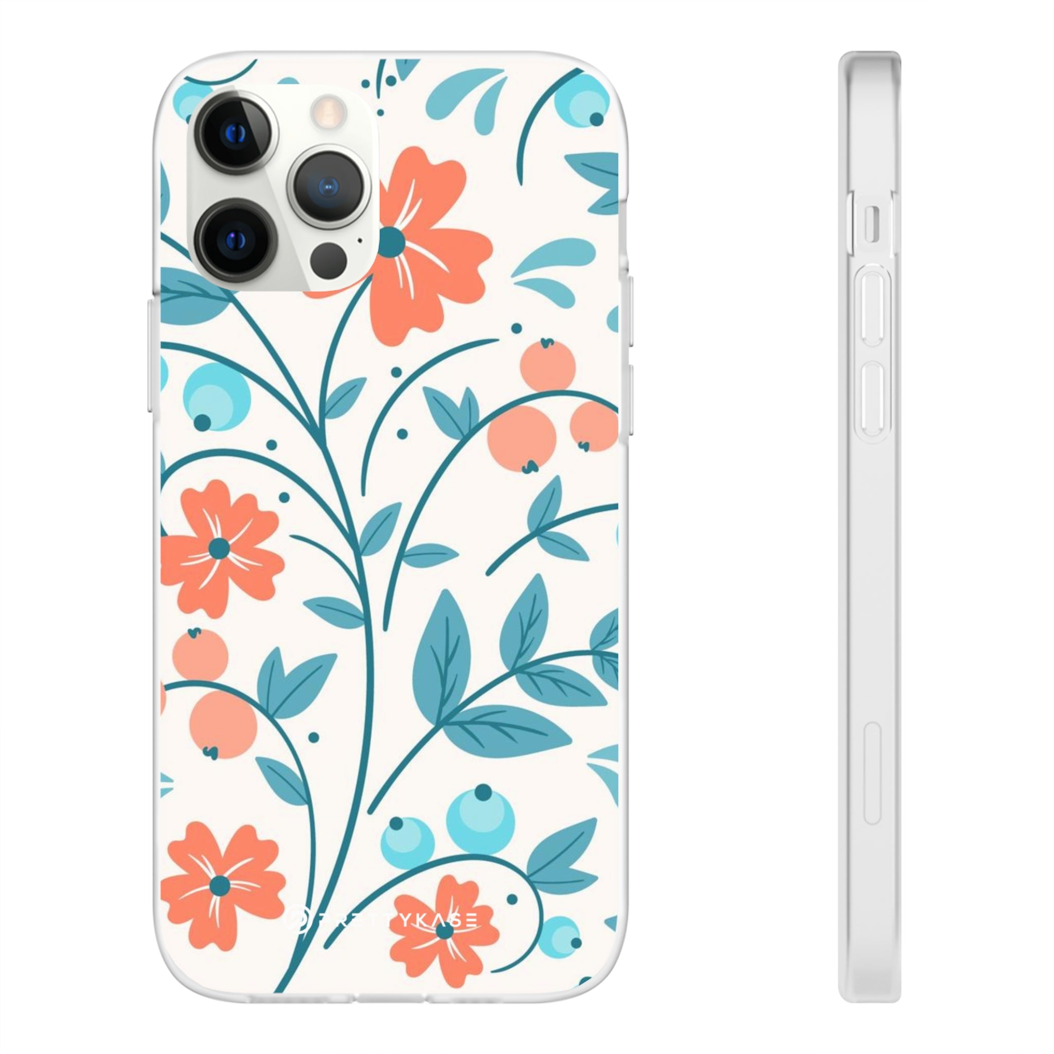 Slim floral pêche clair