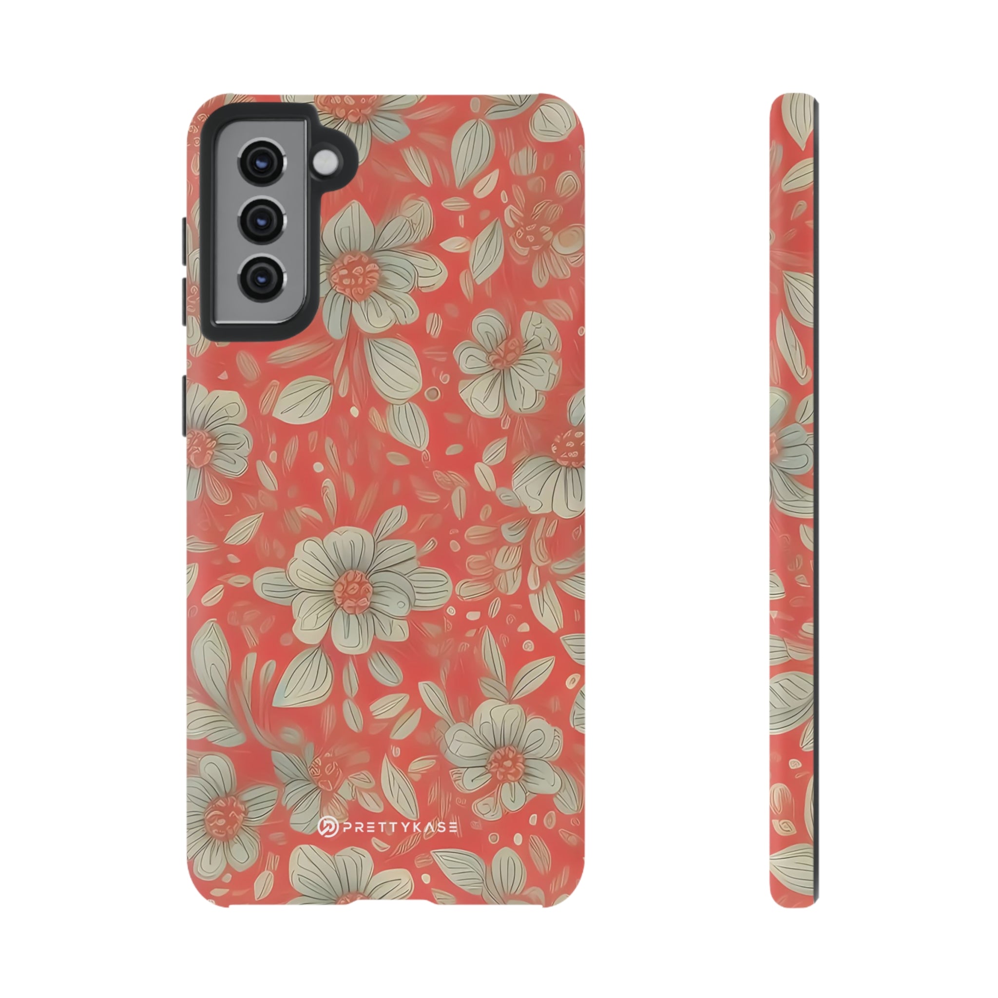 Red Orange Floral