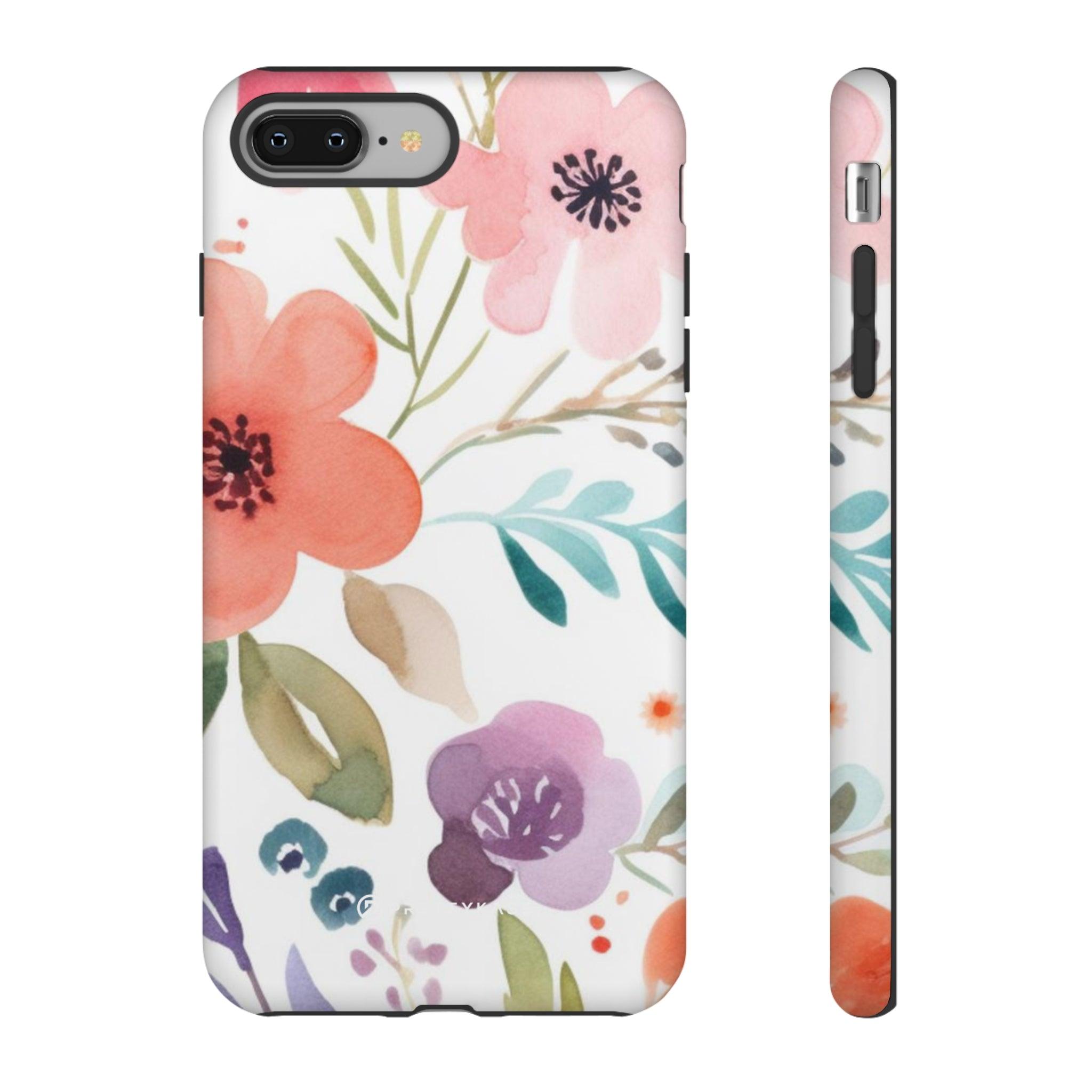 Pink Blue Flower Pattern - PrettyKase