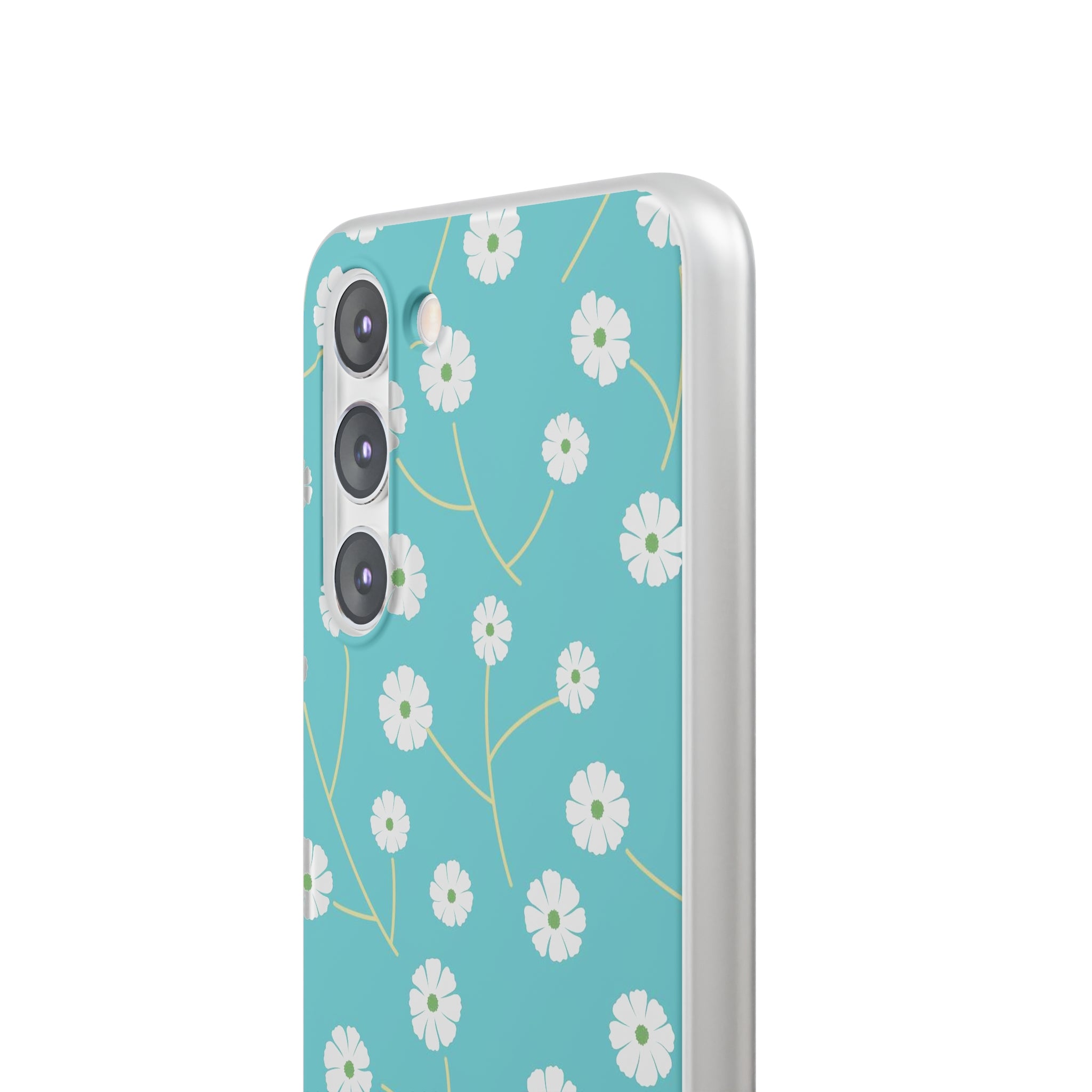 Teal and White Rose Slim