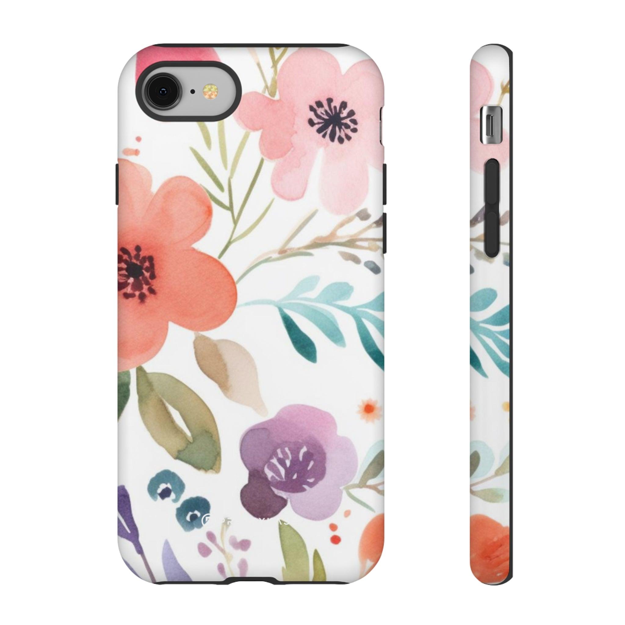 Pink Blue Flower Pattern - PrettyKase